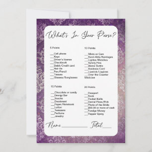 Invitation Qu'y a-t-il dans votre Fête des mariées Purple Dam