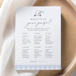 Invitation Qu'y a-t-il dans votre jeu de Baby shower de golf 