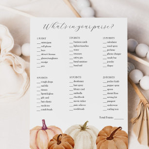 Invitation Qu'y a-t-il dans votre jeu de douche à sac