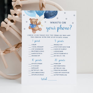 Invitation Qu'y a-t-il sur votre Baby shower de téléphone Ted