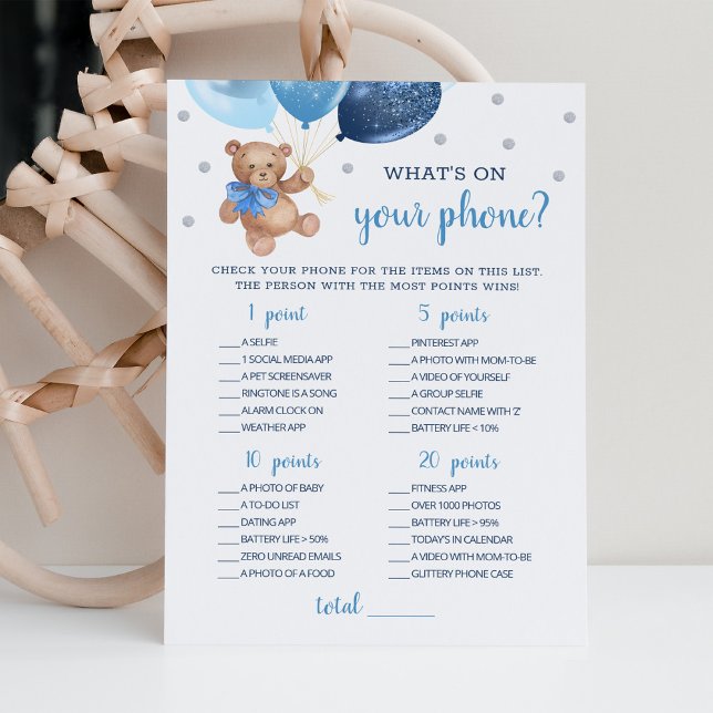 Invitation Qu'y a-t-il sur votre Baby shower de téléphone Ted (Créateur téléchargé)