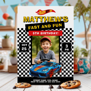 Invitation Race Car Anniversaire Fun
