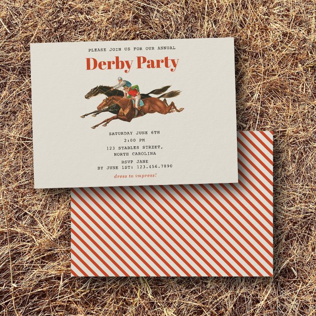 Invitation Race Horse Derby Party Equestrian Racing Birthday (Race Horse Derby Party Equestrian Racing Birthday Invitation)
