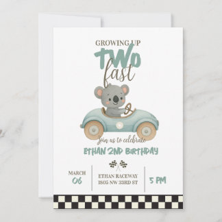Invitation Race On Over – Car-Themed Birthday Invite