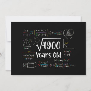 Invitation Racine carré de 4900 70e anniversaire 70 ans Cadea