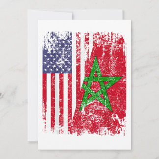 Invitation RACINES MAROCAINES | Demi Drapeau Américain | DRAP