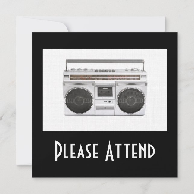 Invitation Radio Boxbox Old School (Devant)