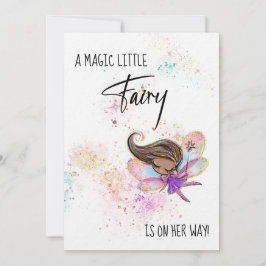 Invitation *~* Rainbow Baby Fairy Parties scintillant Douche 