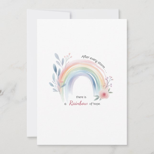 Invitation Rainbow Baby Miracle (Devant)