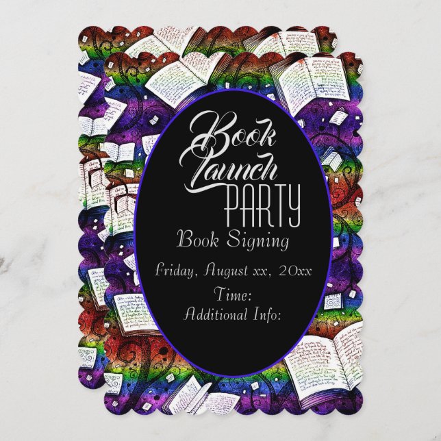 Invitation Rainbow Book Launch Party (Devant / Derrière)
