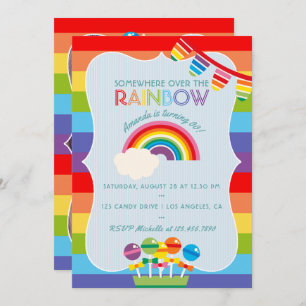 Invitation Rainbow Candy Birthday Party ajouter l'invitation