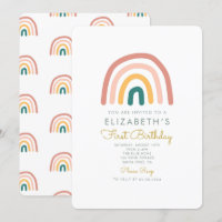 Rainbow Colorful Baby 1er anniversaire