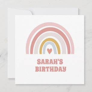 Invitation rainbow girls ou carte d'anniversaire