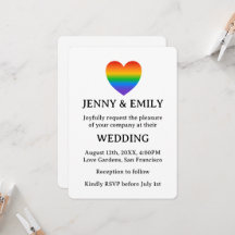 Rainbow Heart Fier Gay Lesbian Mariage