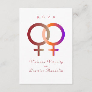 Invitation Rainbow lesbienne mariage rsvp
