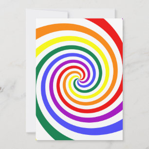 Invitation Rainbow Lollipop
