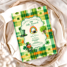 Rainbow Lucky Little Baby shower Shamrock