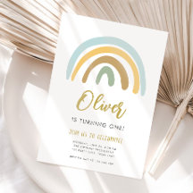 Rainbow Pastel Boho Muet Blue Boy Premier annivers