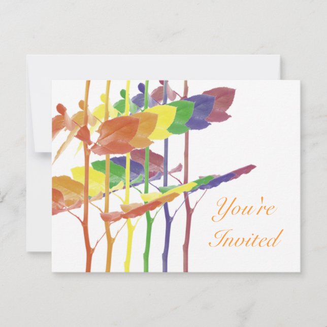 Invitation Rainbow Rose (Devant)