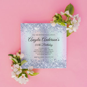 Invitation Rainbow Shimmer Holo Parties scintillant Leopard A