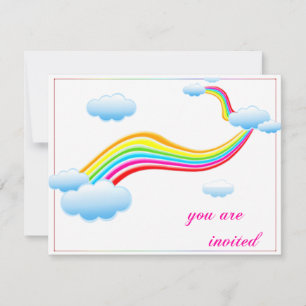Invitation Rainbow Slide Party