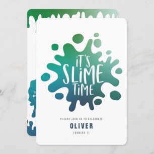 Invitation Rainbow slime party