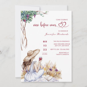 Invitation Raisin   Domaine   Fête des mariées aquarelle mode