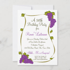 Invitation Raisins de récolte 50e anniversaire