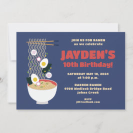 Invitation Ramen Noodle fête d'anniversaire