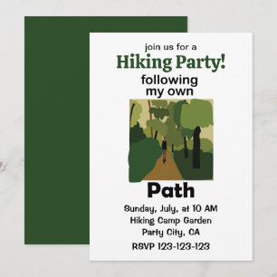Invitation Randonnée en suivant mon propre chemin Fête en ple