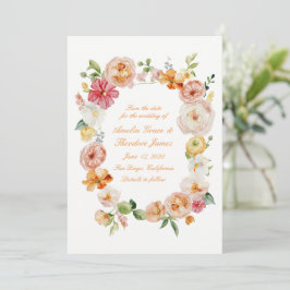 Invitation Ranunculus Mariage de Jardin d'Été Enregistrez la