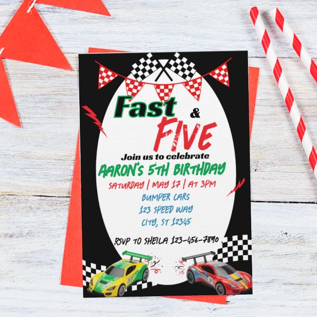 Invitation Rapide & Five, Course 5e Anniversaire (Créateur téléchargé)