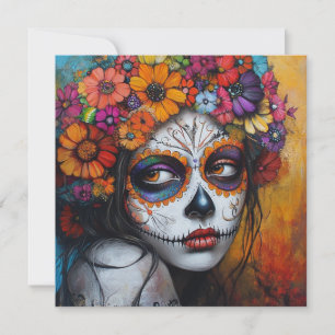 Invitation Rassemblement culturel coloré Jour des morts