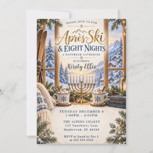 Invitation Rassemblement de Hanukkah Après-Ski