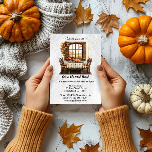 Invitation Rassemblement de Thanksgiving rustique