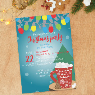Invitation Rassemblement des Fêtes de Chocolat Chaud aux Lumi
