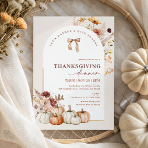 Invitation Rassemblons la fête moderne Arch Thanksgiving Dine