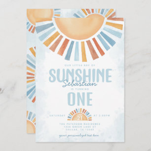 Invitation Ray of Sunshine fête d'anniversaire