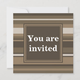 Invitation rayures Brown