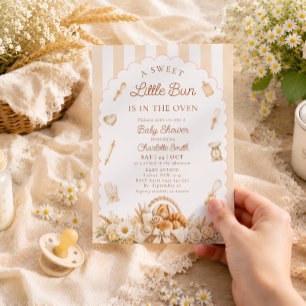 Invitation Rayures de bébé en route Baby Shower