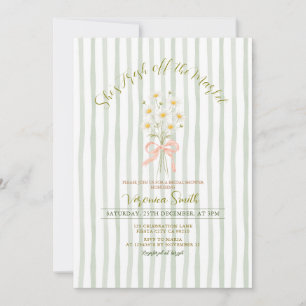 Invitation Rayures Fraîchement Sorties du Marché Fête de Mari