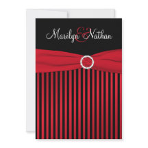 Rayures noires et rouges avec l'invitation blanc