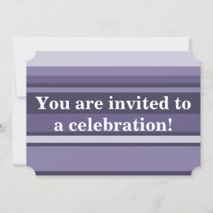 Invitation Rayures violettes de cuir monogramme