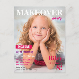 Invitation Réaménagement de magazine Fête d'anniversaire pour