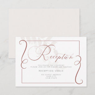 Invitation Réception - À peine là épice botanique et crème