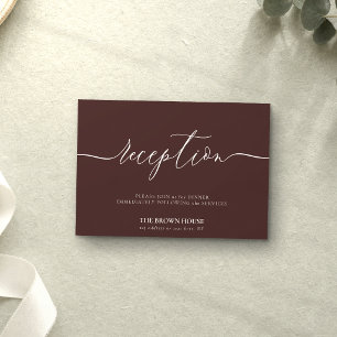 Invitation Réception après dîner Brun chocolat