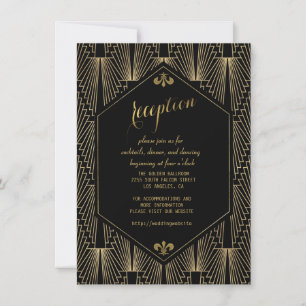 Invitation Réception Art Déco des Années Folles Gatsby le Mag