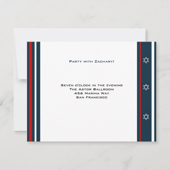 Invitation Réception Bar De Baseball Mitzvah (Devant)