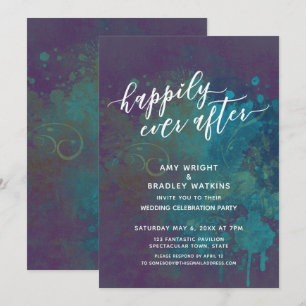 Invitation Réception Colorée et Abstraite de Conte de Fées