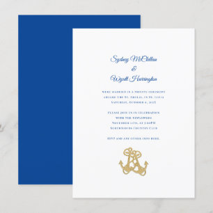 Invitation Réception de cérémonie privée nautique Deux Ancres